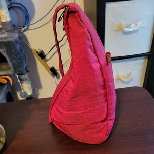 Ameribag Red Crossbody Bag with Teardrop Design